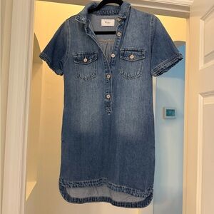 KanCan Blue Denim Button-Up Dress